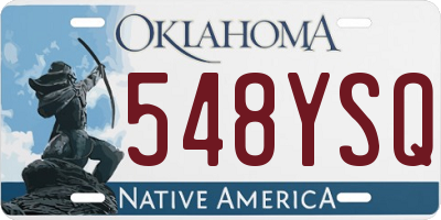 OK license plate 548YSQ