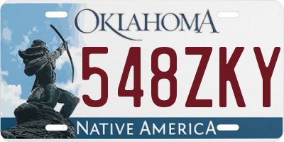 OK license plate 548ZKY