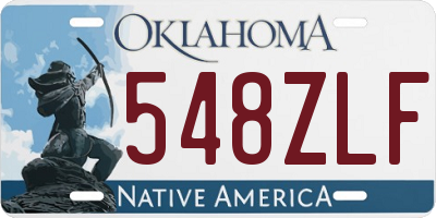 OK license plate 548ZLF
