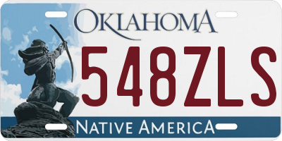OK license plate 548ZLS