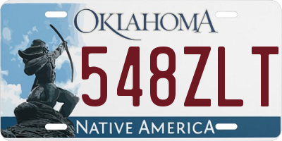 OK license plate 548ZLT