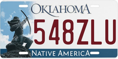 OK license plate 548ZLU