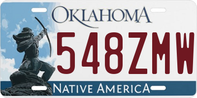 OK license plate 548ZMW