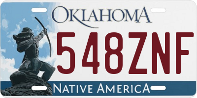 OK license plate 548ZNF