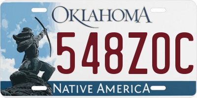 OK license plate 548ZOC