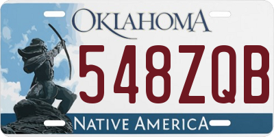 OK license plate 548ZQB