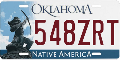 OK license plate 548ZRT