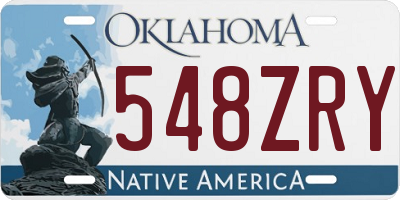 OK license plate 548ZRY