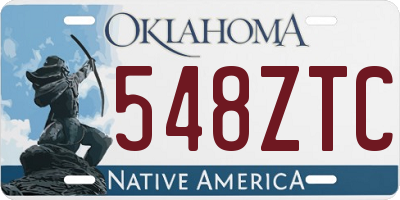 OK license plate 548ZTC