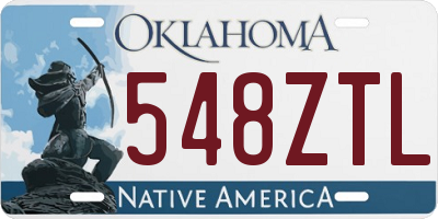 OK license plate 548ZTL