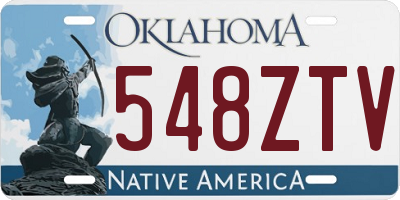 OK license plate 548ZTV