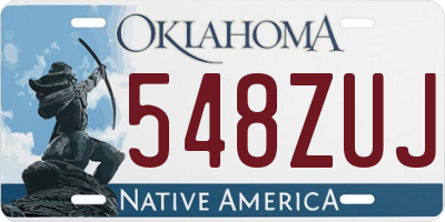 OK license plate 548ZUJ