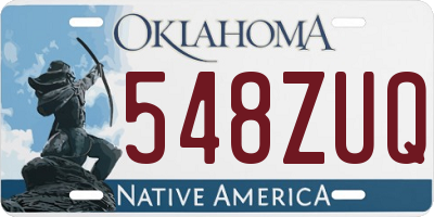 OK license plate 548ZUQ