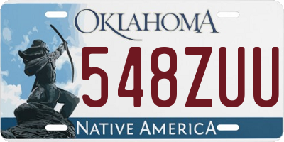 OK license plate 548ZUU