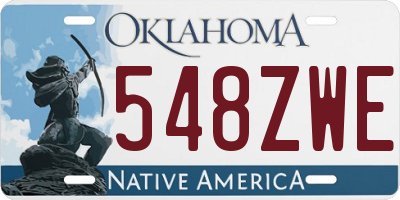 OK license plate 548ZWE