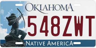OK license plate 548ZWT