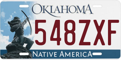 OK license plate 548ZXF