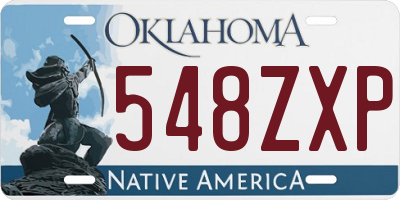 OK license plate 548ZXP