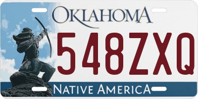 OK license plate 548ZXQ