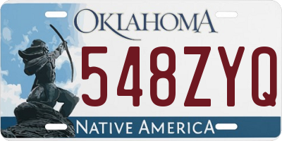 OK license plate 548ZYQ