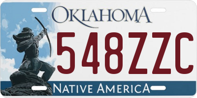 OK license plate 548ZZC