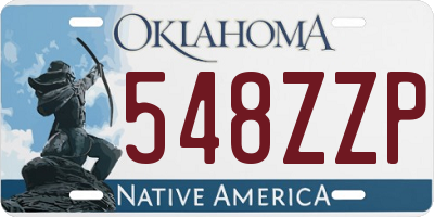 OK license plate 548ZZP