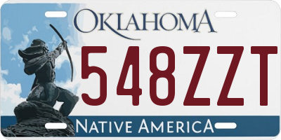 OK license plate 548ZZT