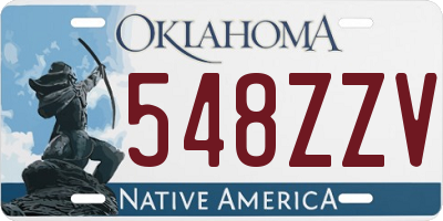 OK license plate 548ZZV