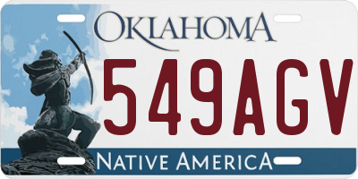 OK license plate 549AGV