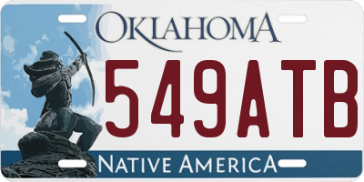 OK license plate 549ATB