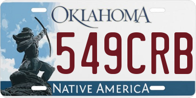 OK license plate 549CRB