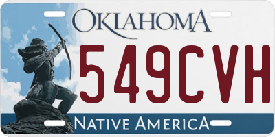 OK license plate 549CVH