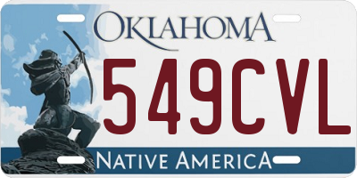 OK license plate 549CVL