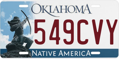 OK license plate 549CVY