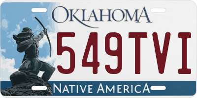 OK license plate 549TVI
