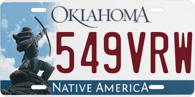 OK license plate 549VRW