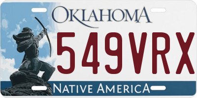 OK license plate 549VRX