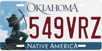 OK license plate 549VRZ