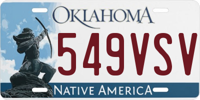 OK license plate 549VSV