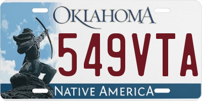 OK license plate 549VTA