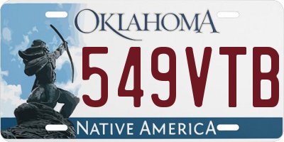 OK license plate 549VTB