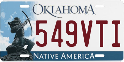 OK license plate 549VTI