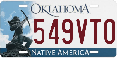 OK license plate 549VTO