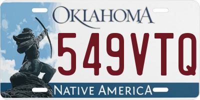 OK license plate 549VTQ
