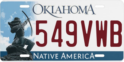 OK license plate 549VWB