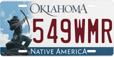 OK license plate 549WMR