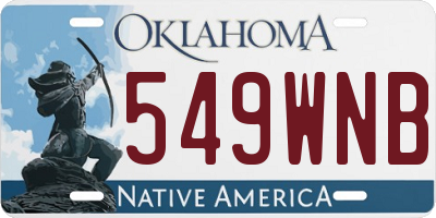 OK license plate 549WNB