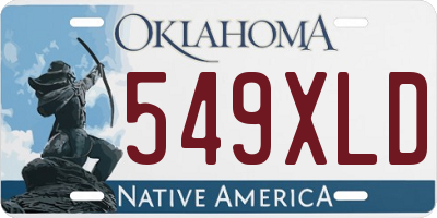 OK license plate 549XLD