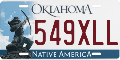OK license plate 549XLL