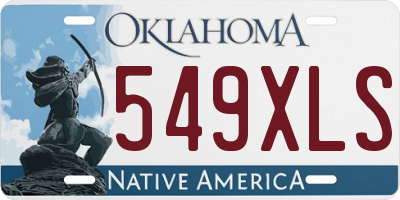 OK license plate 549XLS